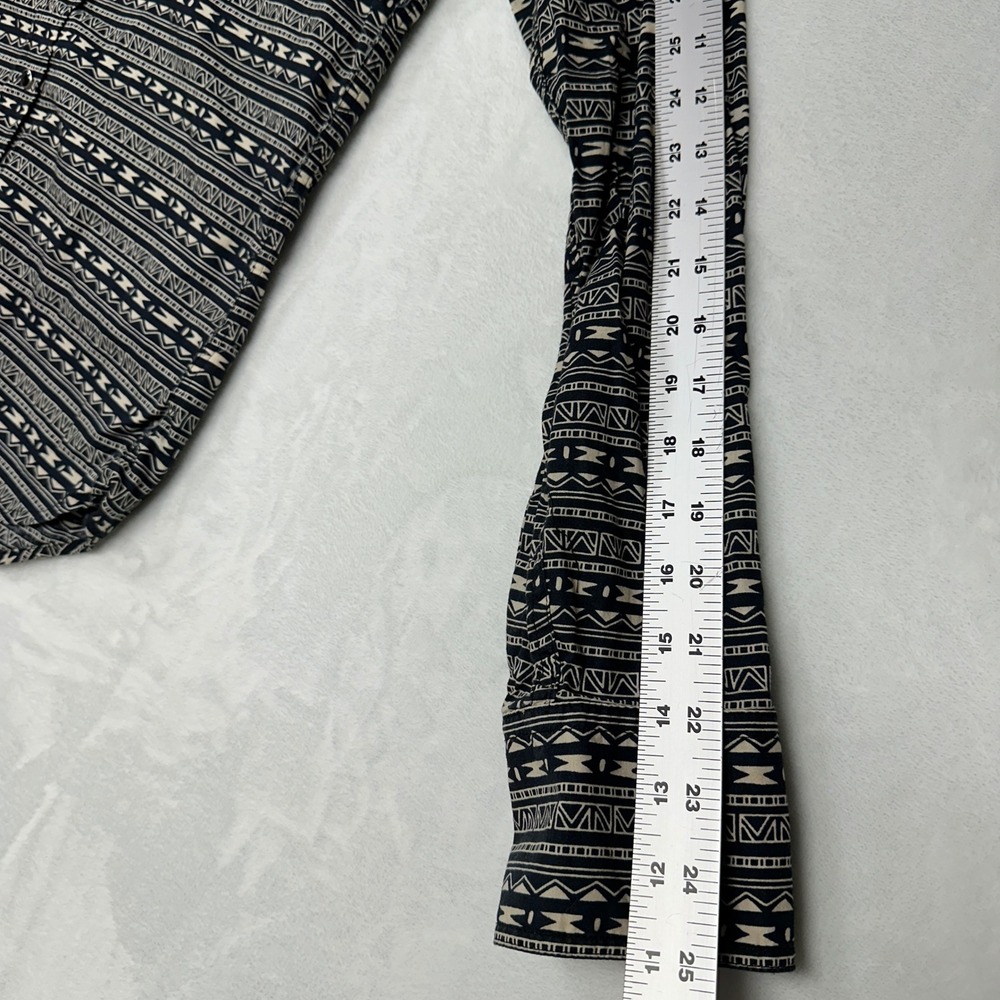 ROPER Pearl Snap Aztec Tribal Print Men's Medium Long Sleeve Button Down Shirt - Picture 11 of 13
